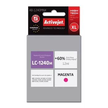 Activejet AB-1240MNX Tinta (sustituto de Brother LC1240M/1220M; Supreme; 12 ml; magenta)