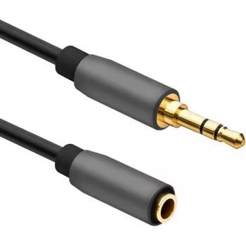 Cable alargador de audio helos 288712 – conector macho de jack de 3,5 mm a conector hembra de jack, 1 m