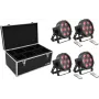 Set de focos de suelo LED EUROLITE SLS-7 HCL 4x con maletín de transporte TDV-1