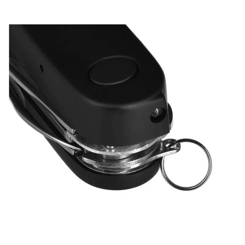 Navaja AZYMUT Izeron Multiusos — 13 herramientas, acero inoxidable 420J2/3CR13, plegada 9 cm, 91 g, funda de cuero para cinturón, luz y brújula integradas