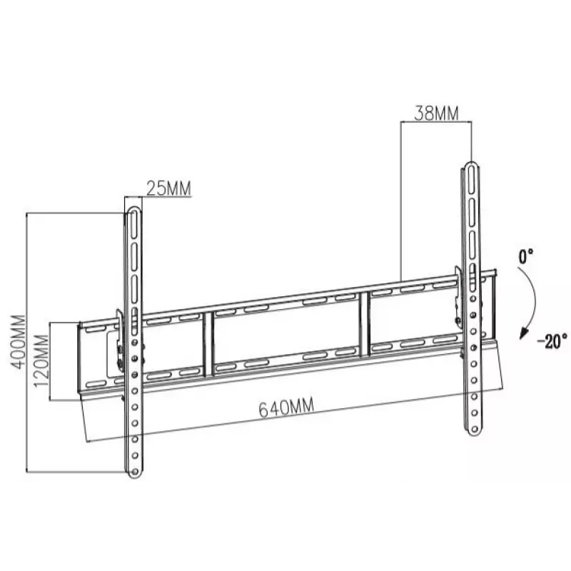 Soporte de TV TB-751E para televisor hasta 80 pulgadas 35 kg VESA máx. 600x400