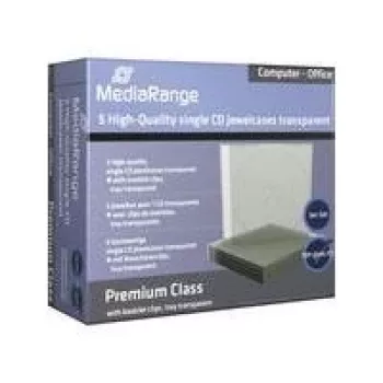 MEDIARANGE BOX31-T - Estuche - 1 disco - Transparente - Plástico - 120 mm - 140 mm