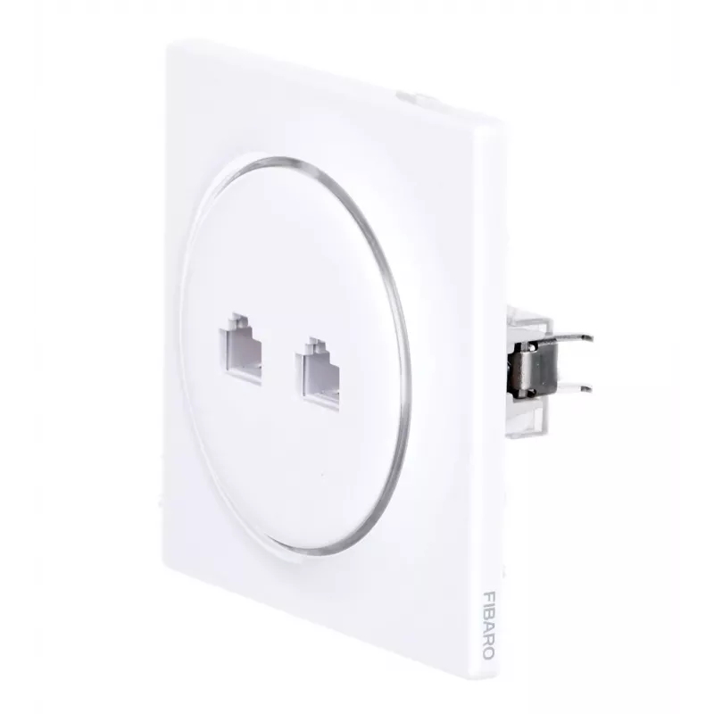 Toma de corriente Fibaro Walli N 2 x RJ-45 blanca