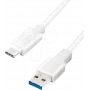 Logilink - cable USB - USB Type-A (M) a USB-C (M) reversible - USB 3.2 Gen 1 - 3 A - 15 cm - blanco (CU0172)