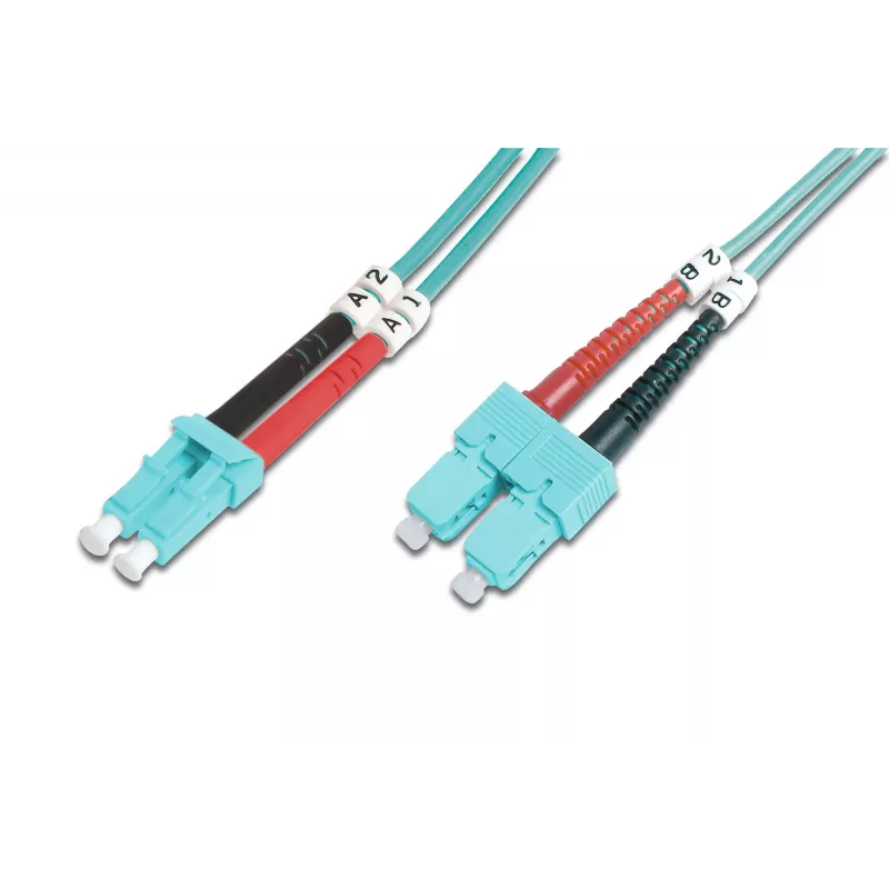 Cable de parcheo de fibra óptica Digitus OM3 LC/SC 1 m