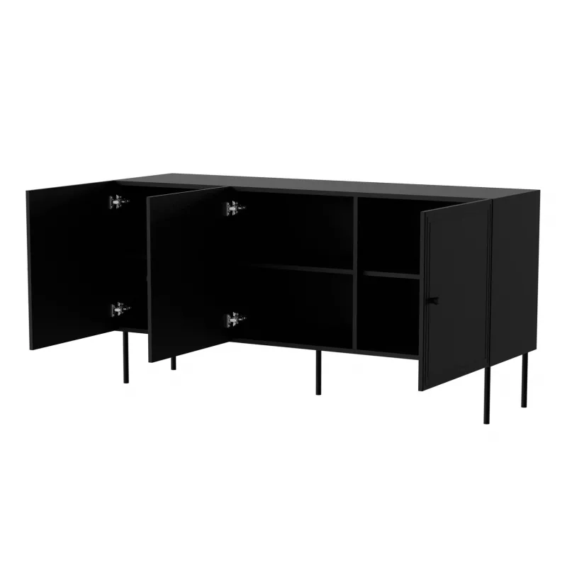 Cómoda Cama 3D PALAZZO BIS 151x40x75 negro mate