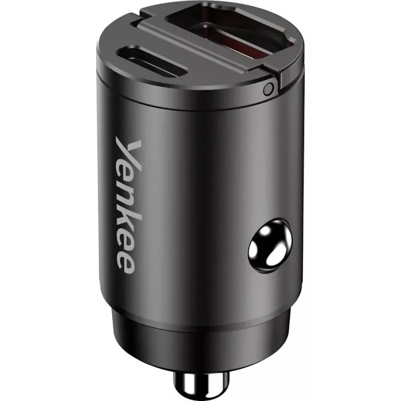 Cargador de coche YENKEE CAR 02 Power Delivery 30W con conectores USB-A y USB-C