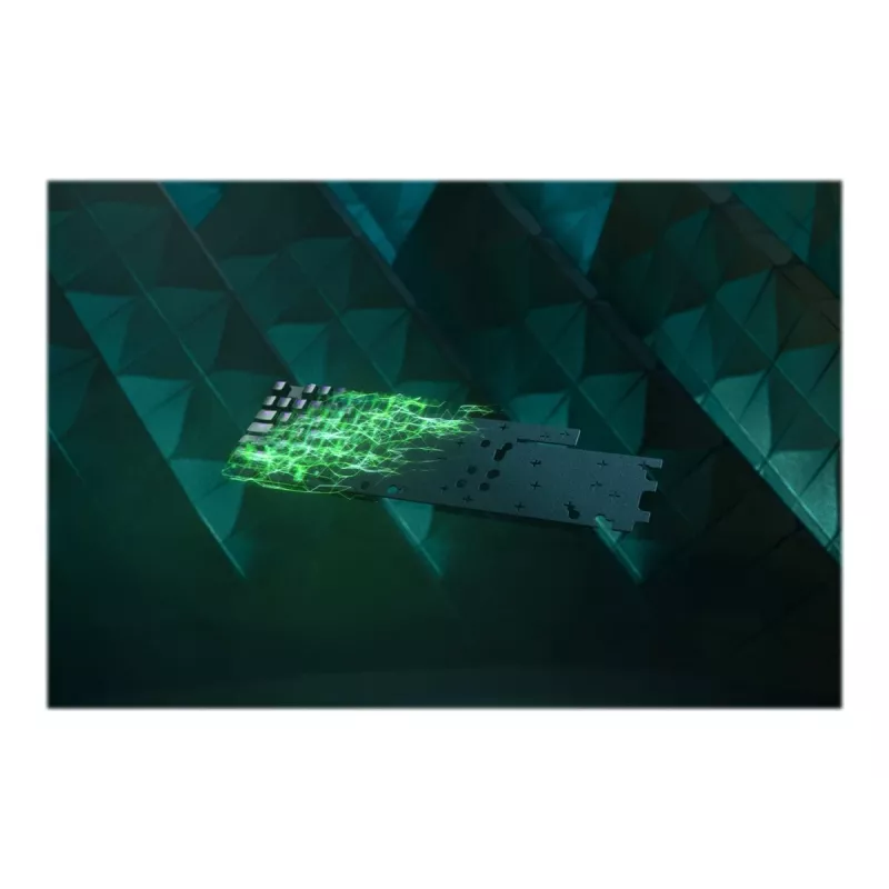 Teclado gaming con cable Razer Huntsman V2 — interruptores ópticos morados clicky, LED RGB