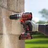 Taladro con empuñadura de pistola Black & Decker BCD383D2XK-QW 18 V, 2 Ah x2, portabrocas de 13 mm, naranja