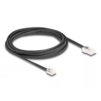 Cable telefónico DeLOCK conector RJ45 a conector RJ11 negro 3 m