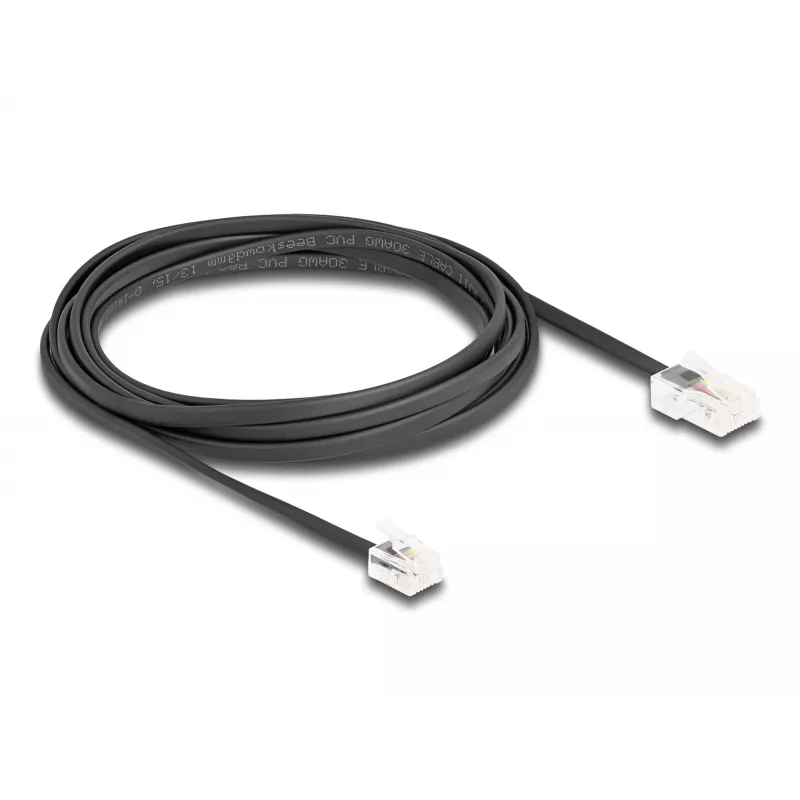 Cable telefónico DeLOCK conector RJ45 a conector RJ11 negro 3 m