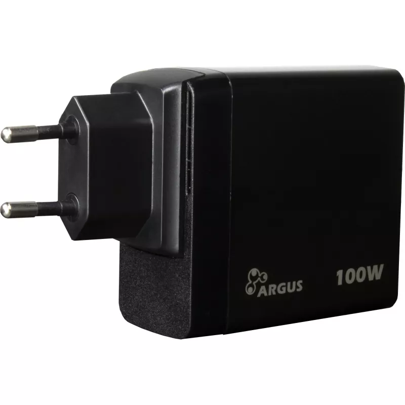 Cargador PD INTER-TECH PD-3100 100W USB-C negro fuente de alimentación rápida