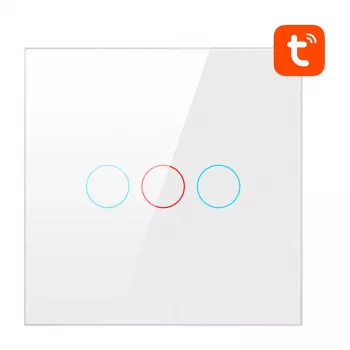 Interruptor de luz inteligente Avatto TS02-EU-W3 WiFi 3 vías — interruptor WiFi de pared para control múltiple
