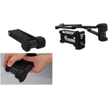 Candado de bicicleta plegable FISCHER PROTEC FN110 — acero templado, longitud 1100 mm