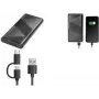 Logilink - Batería externa - Cable 2 en 1 - 10000 mAh - 18 vatios - 3 A - PD 2.0, QC 3.0 - 2 puertos de salida (USB Type-A, USB-C de 24 pines) - con cable: USB Type-A / USB-C - Negro (PA0275)