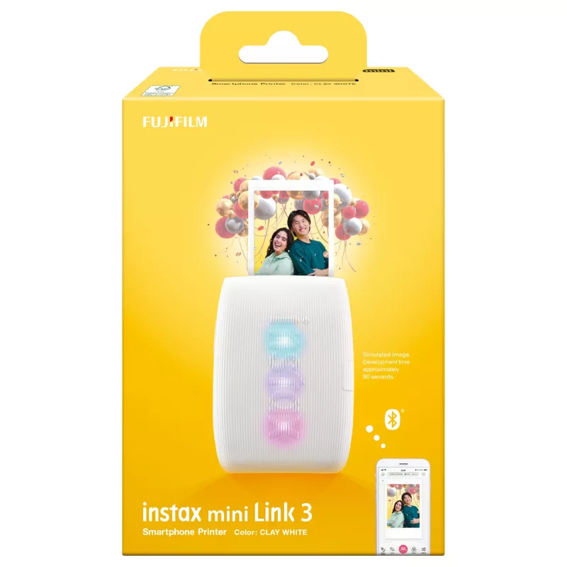 Impresora de fotos Fujifilm Instax Mini Link 3 blanca Bluetooth impresora instantánea portátil para fotos de smartphone