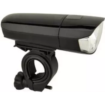 Luz LED delantera FISCHER 85353 — brillo ajustable 30/15 lux, lámpara de bicicleta compacta