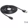 Cable EASY-USB 2.0-A a Micro-B DeLOCK 5m