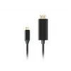 Adaptador de cable de vídeo LANBERG CA-CMDP-10CU-0030-BK, 3 m, USB Type-C a DisplayPort, compatible con 4K@60Hz/144Hz