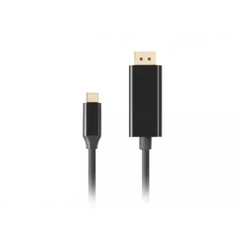 Adaptador de cable de vídeo LANBERG CA-CMDP-10CU-0030-BK, 3 m, USB Type-C a DisplayPort, compatible con 4K@60Hz/144Hz