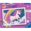 Set de pintar por números Ravensburger CreArt Rosa Unicornio pintura