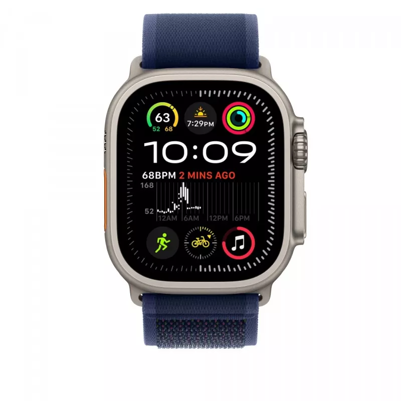 Apple Trail Loop 49mm azul - S/M - Acabado titanio natural