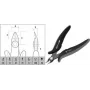 Alicate de corte c.k tools Side Cutter T3886 ESD cabeza plana, diseño esbelto
