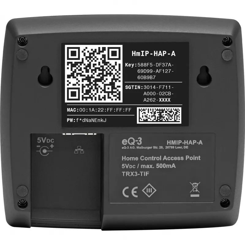 eQ-3 AG Homematic IP HmIP-HAP-A, 100 Mbit/s, 10,100 Mbit/s, 400 m, AES de 128 bits, 100 - 240 V, 0,2 A
