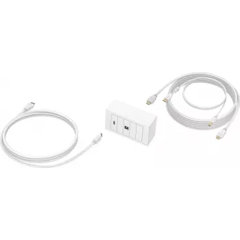 VISION TechConnect - kit para montaje enrasado del panel frontal - 3,0m - apto para montaje en pared - blanco - tapa con dos aberturas - 2 puertos (