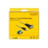 DeLOCK 63465 Adaptador de USB 2.0 Type-A a serie RS-422/485, bloque de terminales de 6 pines, 1,8 m, negro/transparente