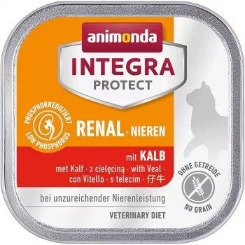 Alimento húmedo para gatos animonda Integra Protect Pavo 100 g — adulto, soporte renal, sin gluten ni soja