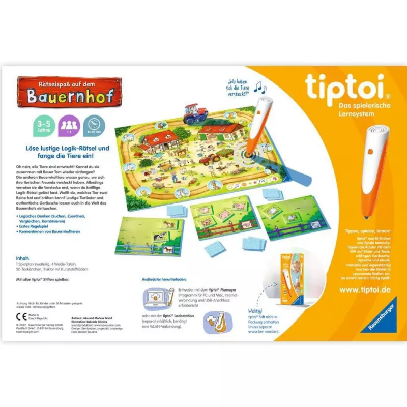 tiptoi Diversión con puzles en la granja, juego de mesa