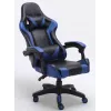 Silla de oficina Top e Shop REMUS – asiento acolchado y respaldo acolchado, negro/azul, con ruedas