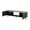 Mueble RTV EF ONDA 180x40x39-58 negro (de pie o montado en pared)