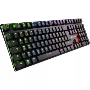 PureWriter RGB, teclado gaming negro, distribución FR, Kailh Choc Low Profile Blue