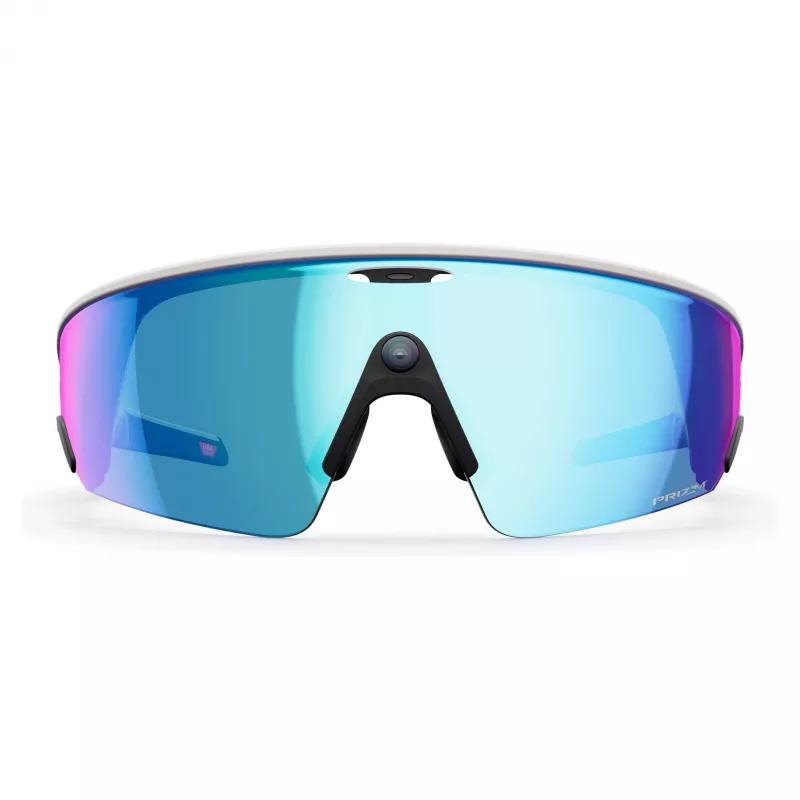 META Oakley Vanguard, Meta AI, blanco, Prizm Sapphire gafas con IA