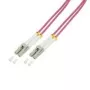 Cable de fibra óptica LogiLink 2 m LC - LC OM4 violeta