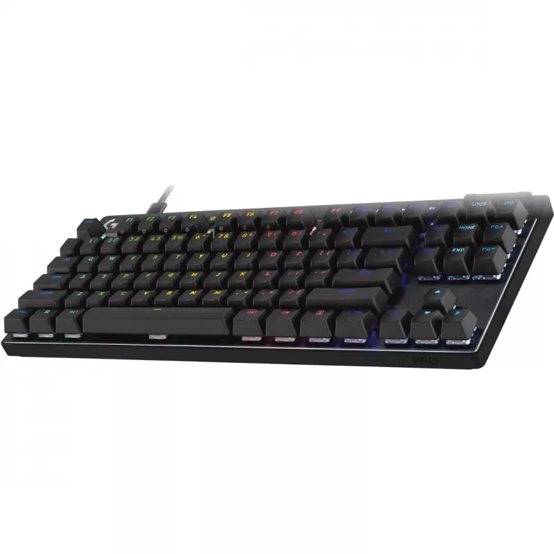 Logitech G PRO X RAPID - Teclado - TKL - Retroiluminación - USB - QWERTZ - Alemán - Interruptores: lineales - negro (920-013228)