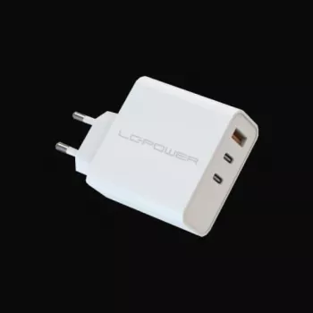 Cargador de interior LC-Power LC-GAN-65 cargador rápido universal AC blanco