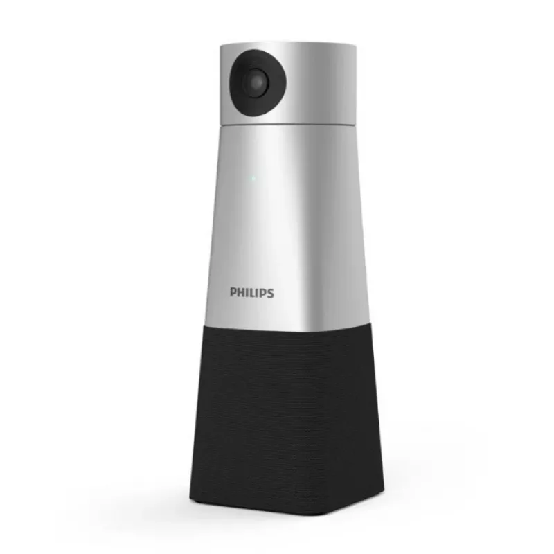 Philips PSE0550 SmartMeeting cámara portátil 4K para videoconferencias con micrófono integrado, 30 fps, USB, negro/plateado