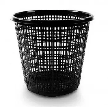 Papelera 10 l, negra, plástico