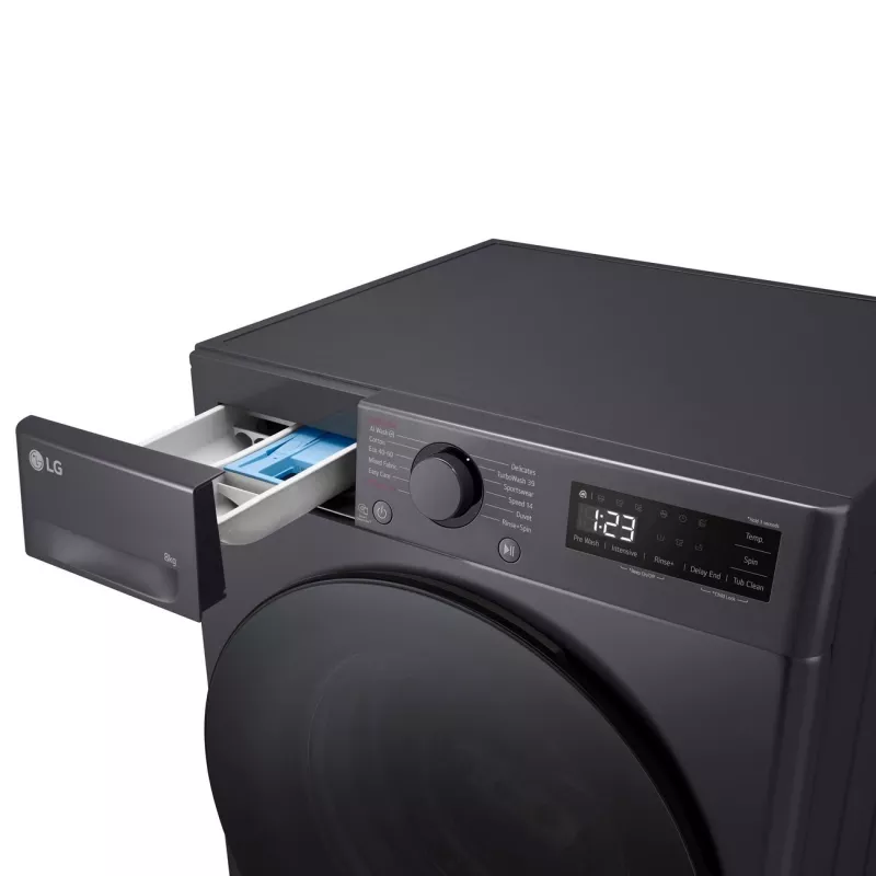 Lavadora LG F2WR508S2M — Carga frontal, 8 kg, 1200 rpm, A…