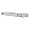 Switch de red gestionado L2 UBIQUITI USW-Aggregation — 8 ranuras SFP+, soporte 10G, sin ventilador, rack 1U, plateado