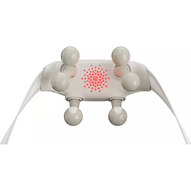 SKG H7 Ultra – Cabezales de masaje grises, masaje combinado, masaje por compresión, masaje amasador, masaje por vibración, cuello, hombros, Gris, Plástico, Botones, Batería