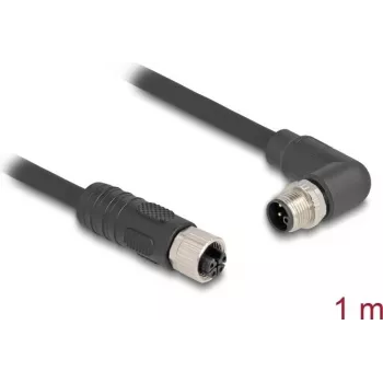 Cable sensor/actuador DeLOCK 80528 1 m RST M12 negro