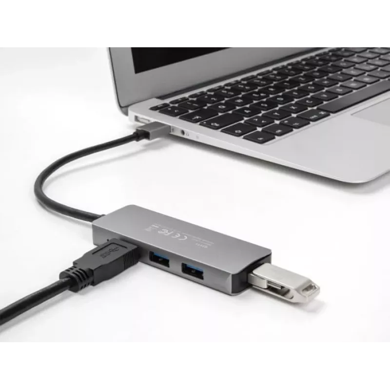 DeLOCK 63171 Hub USB 3.2 Gen 1 Type-A 5000 Mbit/s Gris