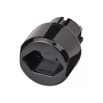 Adaptador de viaje brennenstuhl - adaptador de enchufe - negro (1508480)