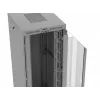 Armario rack LANBERG FF01-8047-12SL 47U 800x1000 mm gris con puertas de cristal delanteras y traseras y espacio para panel LCD