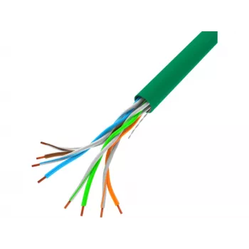 Cable de red LANBERG LCU5-10CC-0305-G U/UTP Cat5e 305 m verde, 24 AWG, CCA, funda de PVC