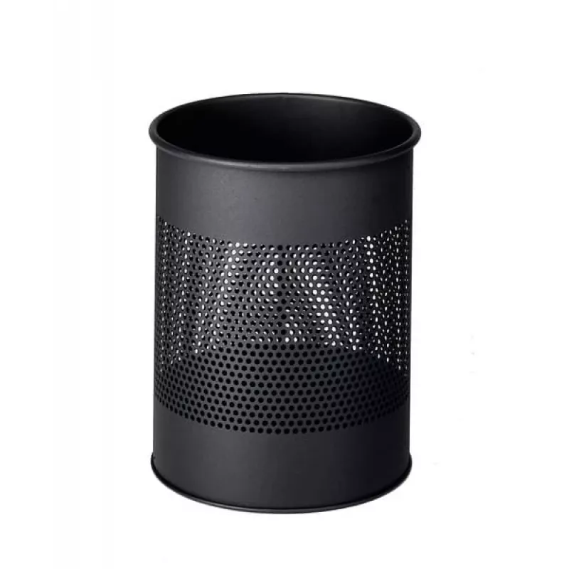 Papelera resistente - Redonda - 15 L - Acero